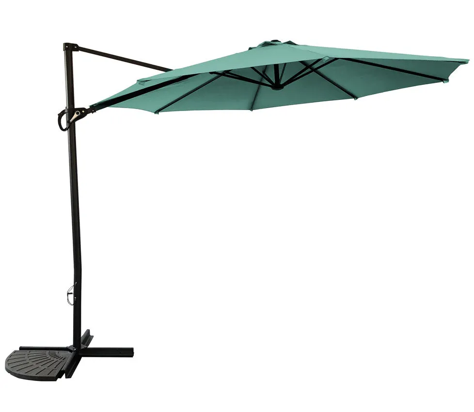 Parasol dÃ©portÃ© rotatif 3m vert menthol PAPOUASIE