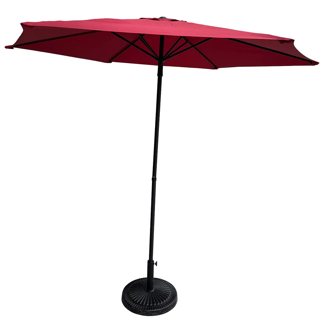 Parasol Droit en Acier STELLA   2.5m   Coloris Ronge foncÃ©