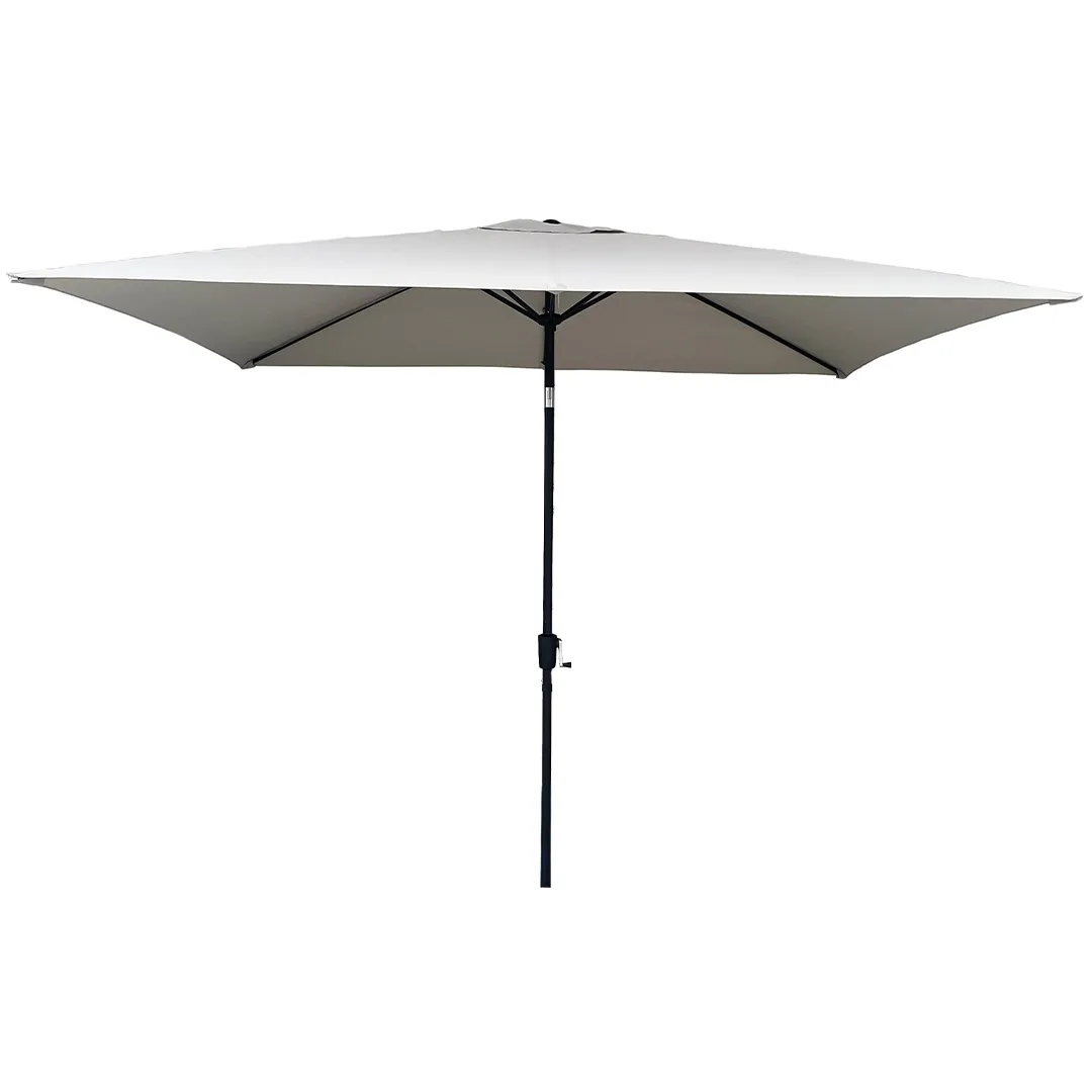 Parasol Droit en Aluminium SAVINI 2x3m Coloris Gris clair