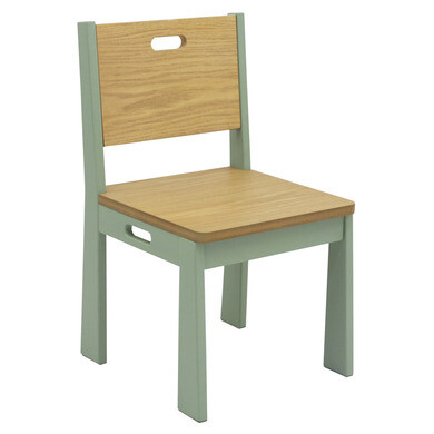 Lot 2 chaises en bois peintes