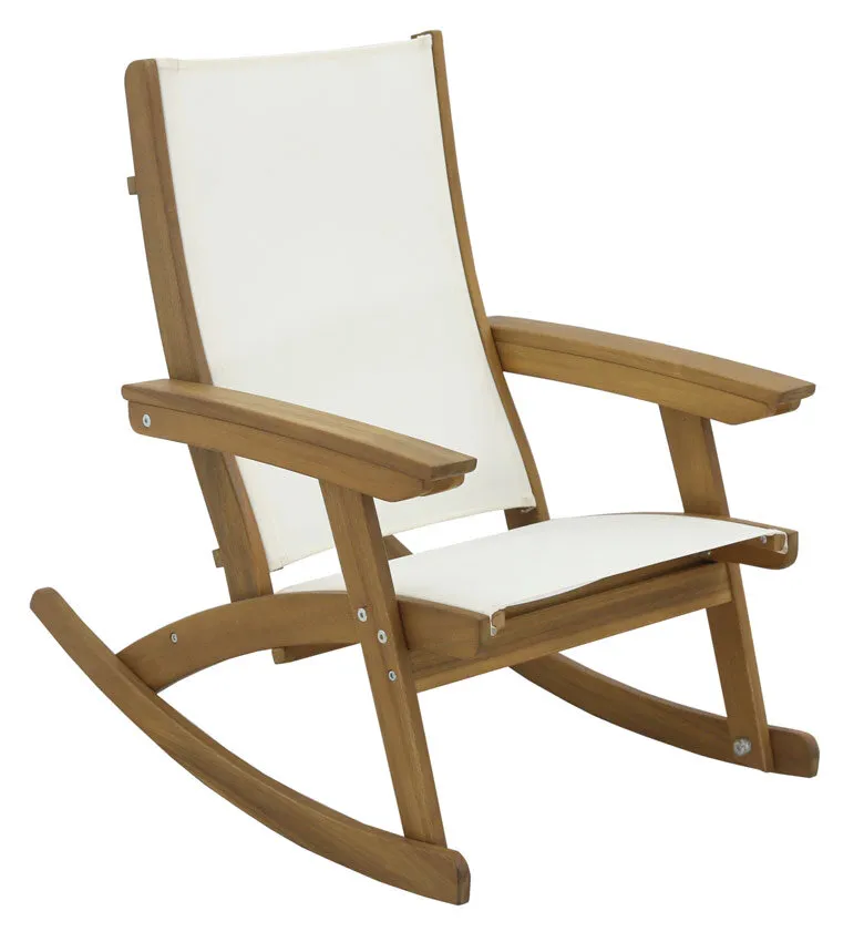 Chaise Ã  bascule enfant blanche en tissu