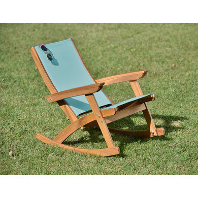 Fauteuil à Bascule En Polyester Avec Dossier Haut,accoudoirs Extra-longs,poche Latérale Et Pieds En Bois D Hevea69x94x101blanc