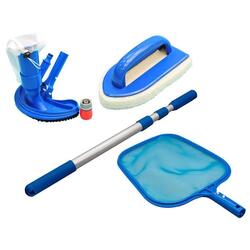 Set Zwembadreinigingsaccessoires Bezem, Schrobber en Borstel - OOGarden