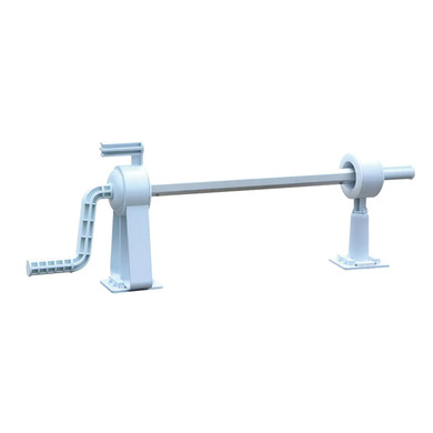 LEADZM Enrouleur De Bâche Piscine Premium En Aluminium - Système Robuste Pour Bâches Solaires 1,5-4,8m, Installation Facile Et Durable