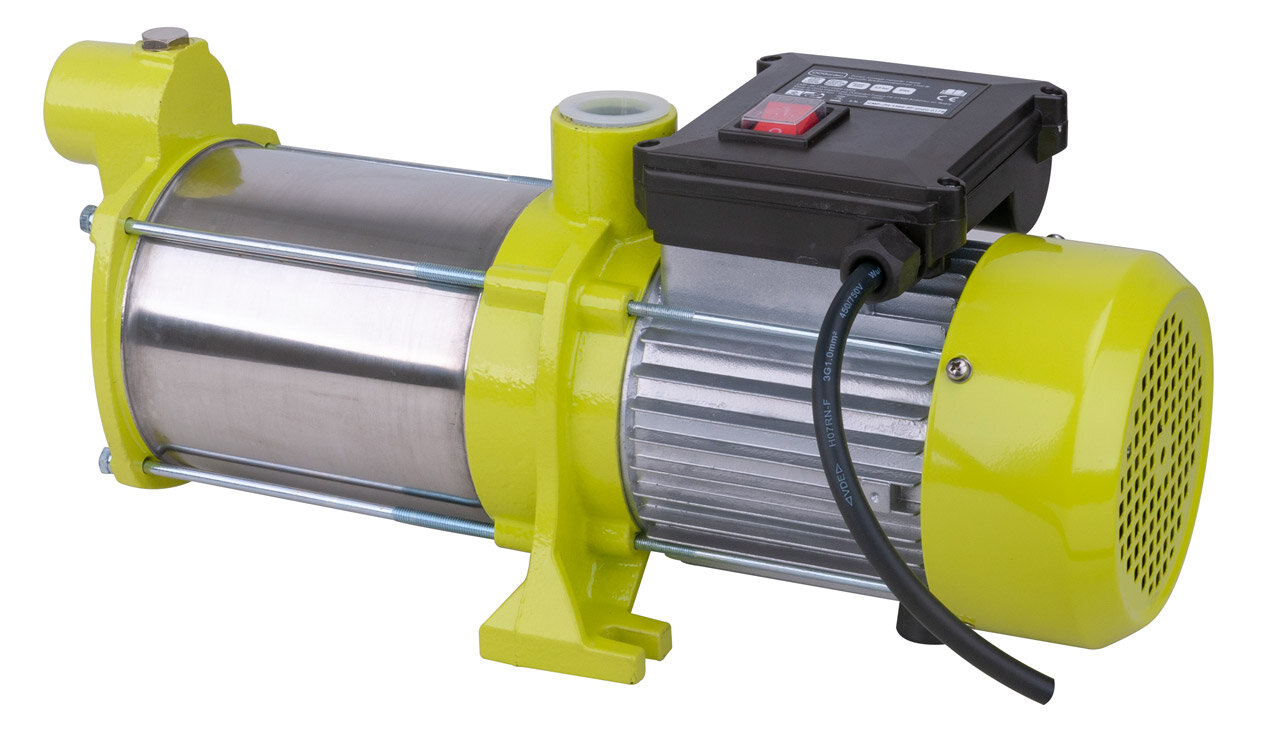 Pompe Arrosage Jardin 1300W - 6000 L/h - 9.8 Bar - Pompe Centrifuge Avec Manomètre - IP44