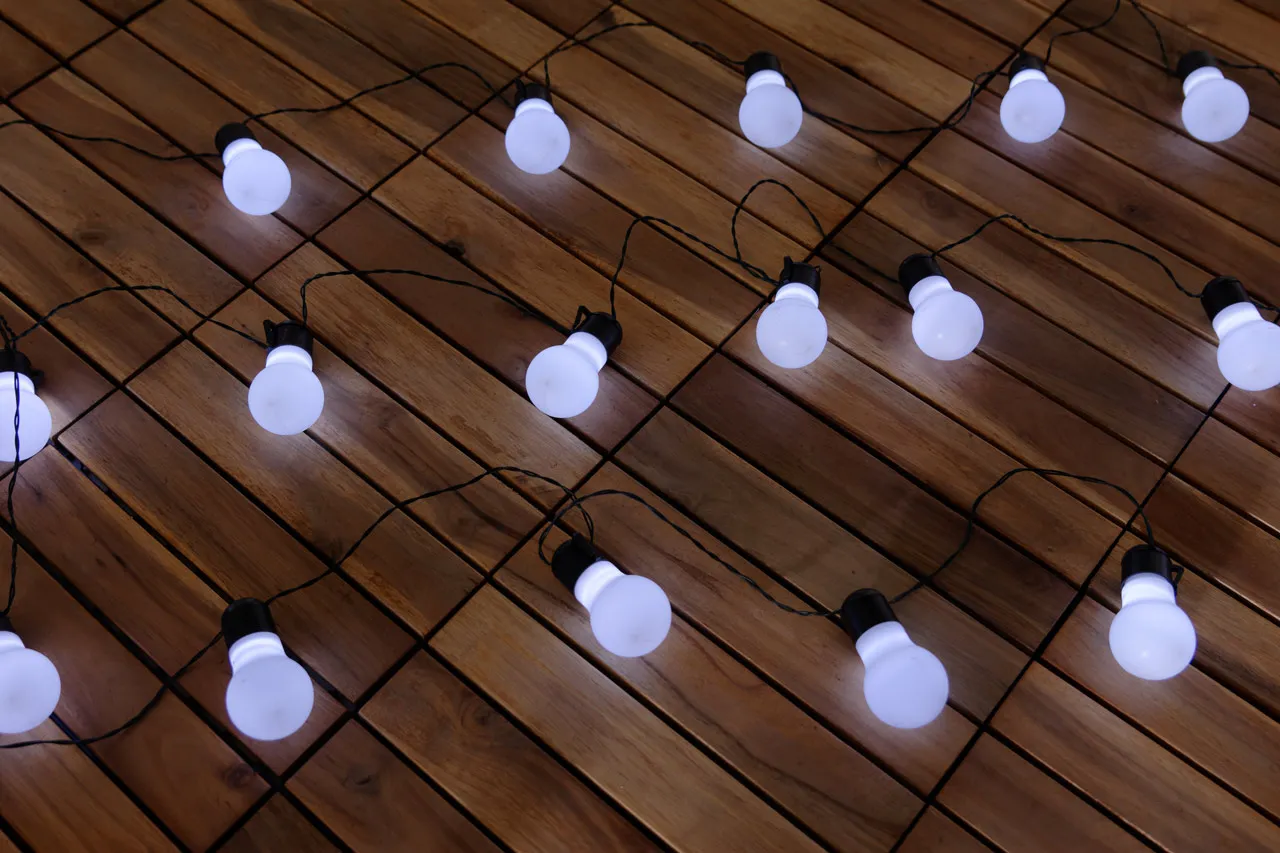 Solar Lichterkette Guinguette BAGO weiss
