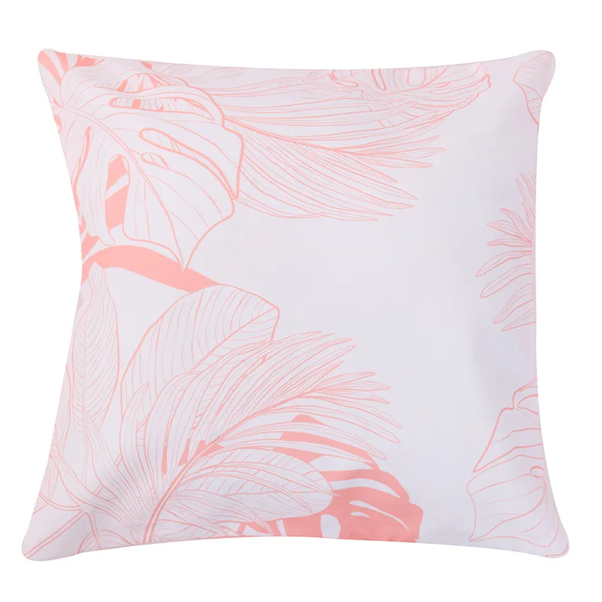 Coussin d'extÃ©rieur feuillage pÃªche 45 x 45 cm OJAI