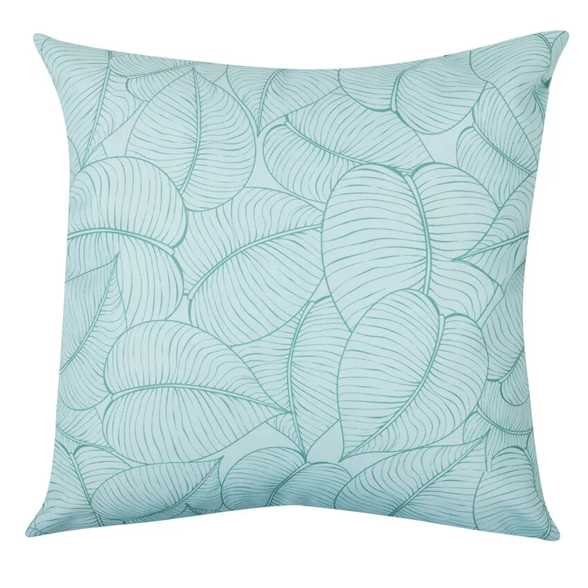 Coussin d'extÃ©rieur imprimÃ© feuillage vert menthol 45x45 cm ORLIK