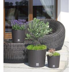 Pot de fleurs en plastique rond RATO - 40 cm - 35L - Anthracite  - OOGarden