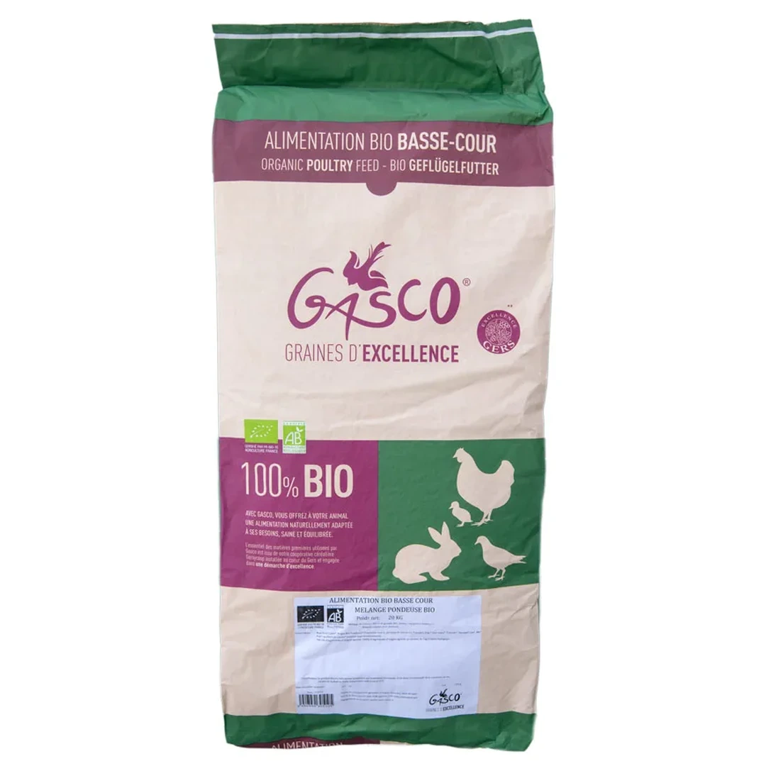 Mélange Poules Pondeuses BIO 20 Kg - Labélisé AB Excellence Gers