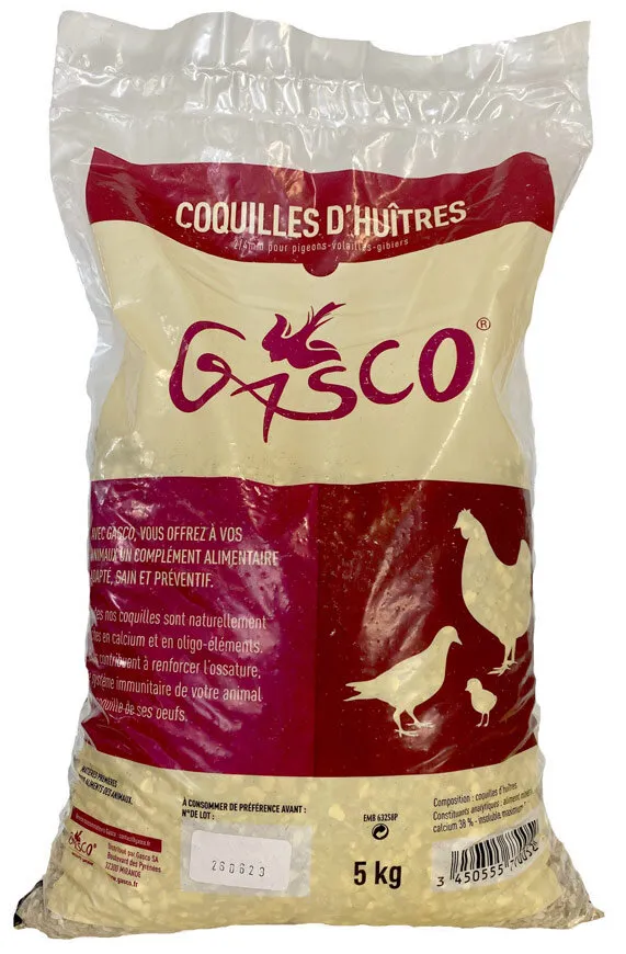 Calcium Pour Poule 2,5KG Écailles De Coquilles D'Huîtres – Aliment Minéral Pour Graine Poule Pondeuse