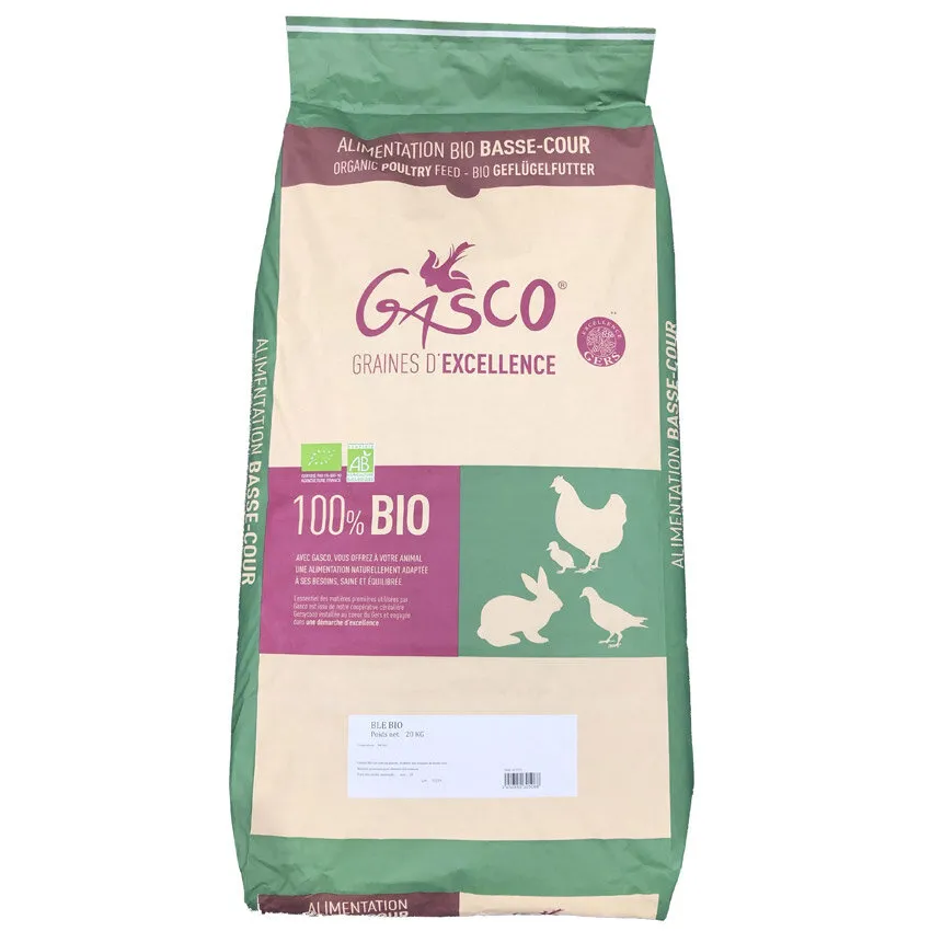 Blé BIO Pour Poules 20 Kg 100 Biologique GASCO