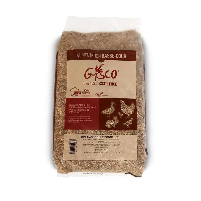 Mélange Poules Pondeuses 5 Kg Sans OGM - Certifié Excellence Gers