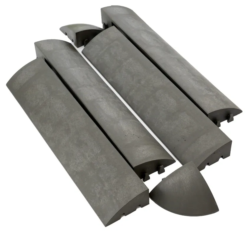 Pack 4 bordures et 2 angles pour dalles marron 40 x 8 x 4 cm QUADRA