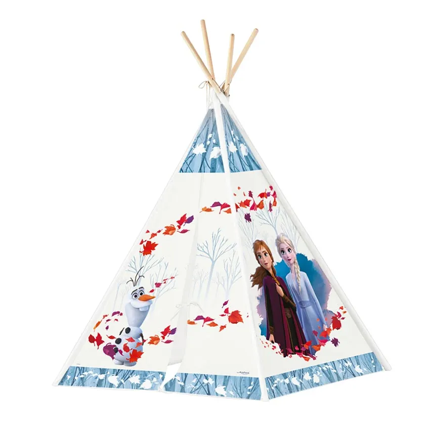 Tipi für Kinder mit Holzstruktur H 160cm Eiskönigin 2