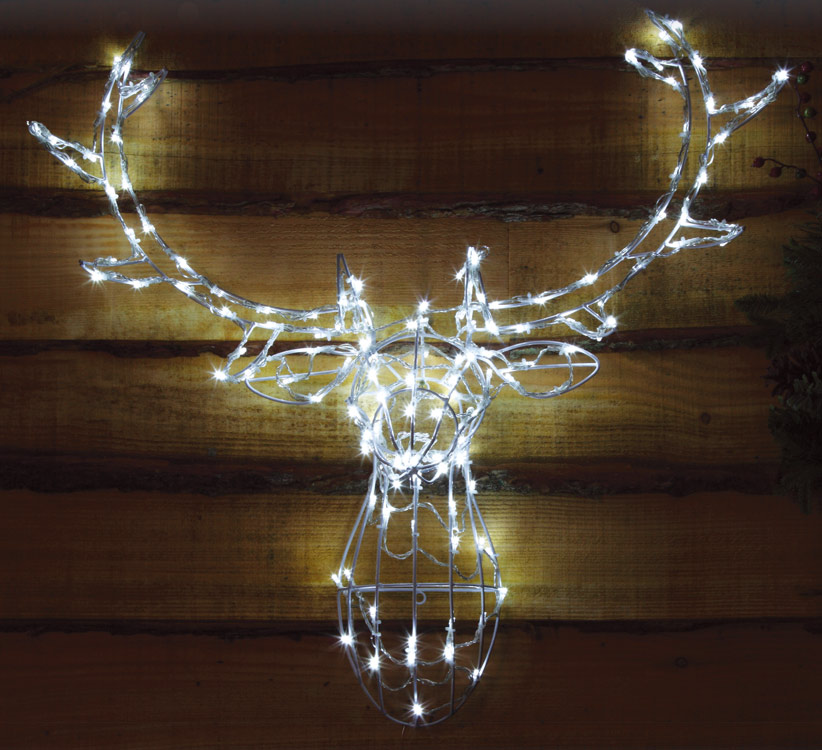 Edary Serre-tête lumineux en bois de cerf à LED - Accessoire de