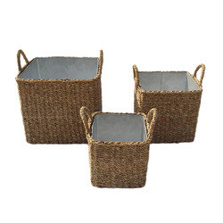 Lot de 3 pots de fleurs en fibre végétale 35 cm CANA - OOGarden