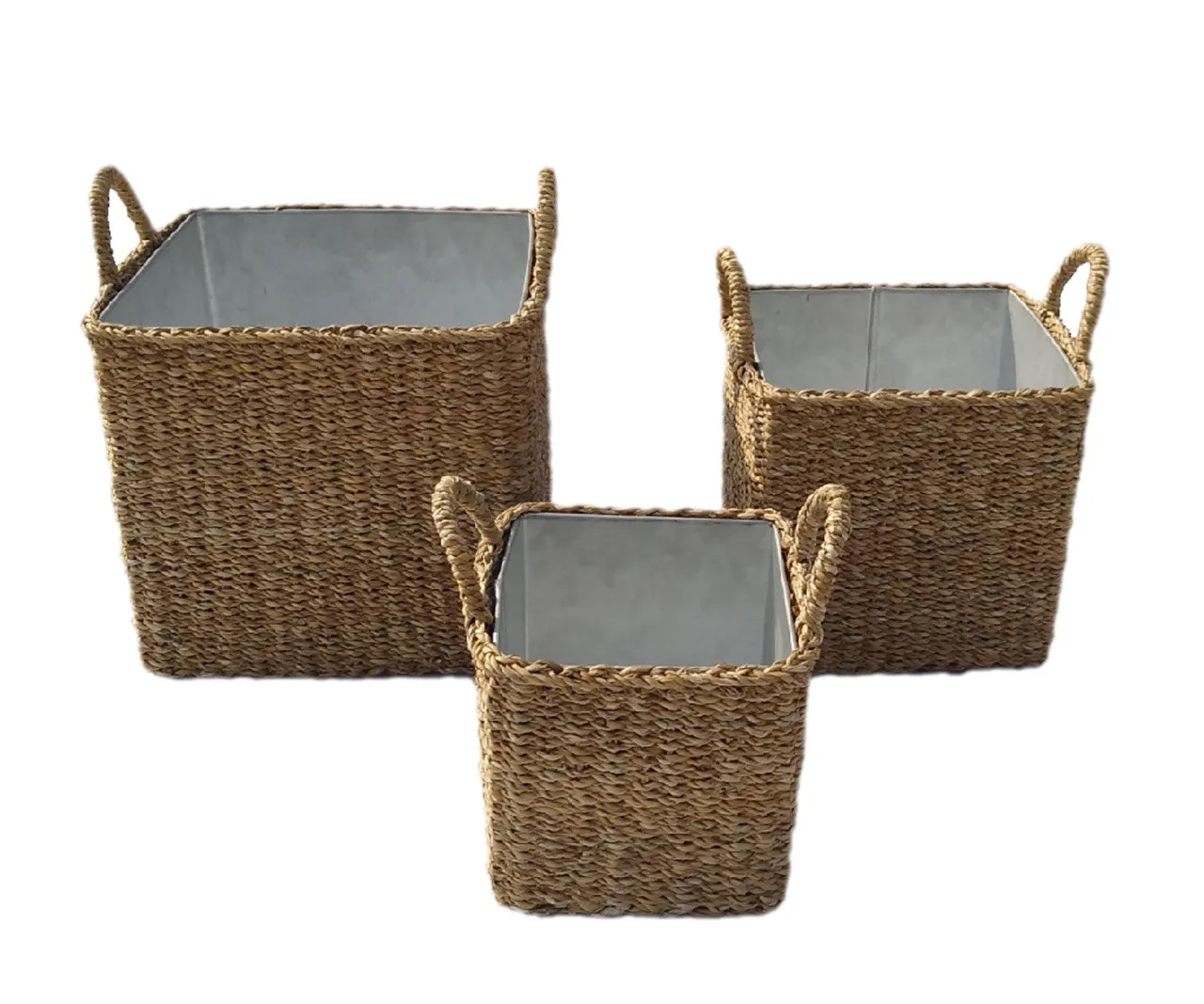 Lot de 3 pots de fleurs en fibre vÃ©gÃ©tale 35 cm CANA