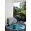 Tapis d'extérieur rond diamètre 180 cm graphique LENAS - OOGarden