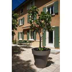 Pot rond CERLA - D.60 cm- H. 54 cm  Anthracite  - RIVIERA
