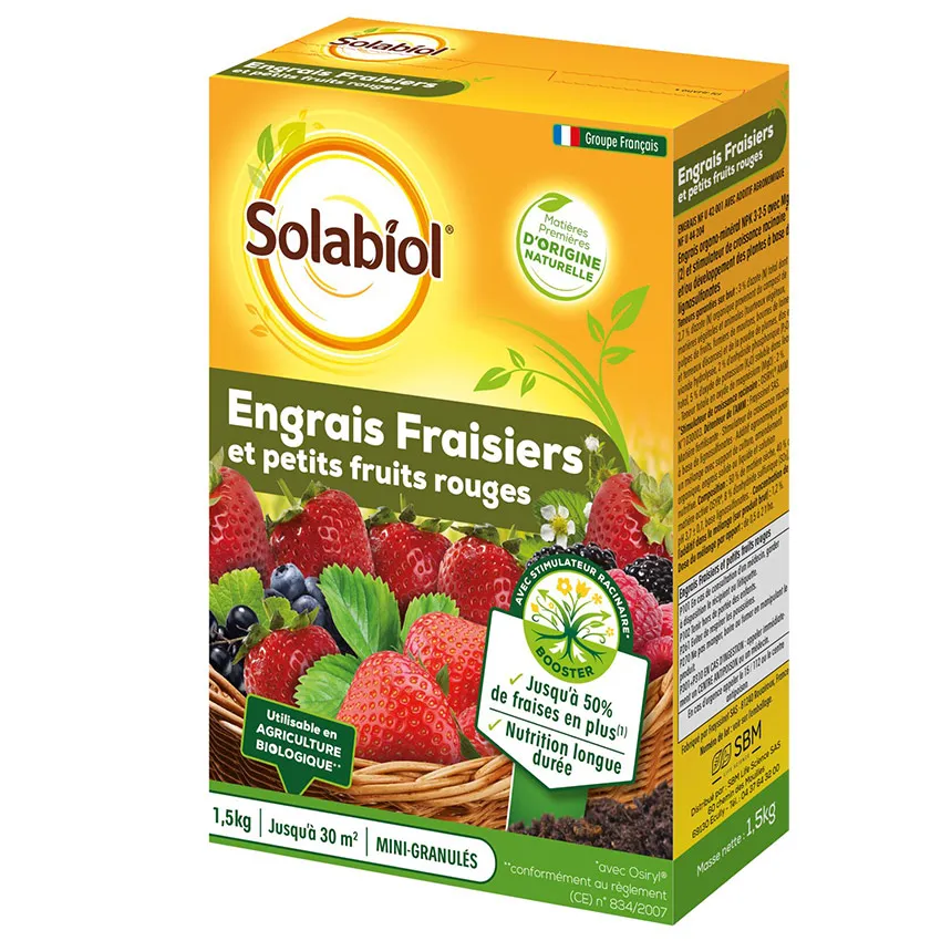 Engrais fraisiers et fruits rouges UAB 1,5kg