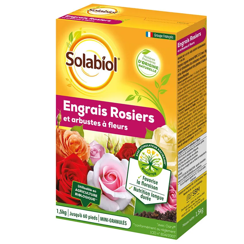 Engrais rosiers et arbustes fleurs UAB 1,5kg