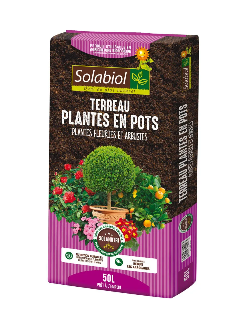 Terreau pour plantes en pot, en bac et jardinière 50 L