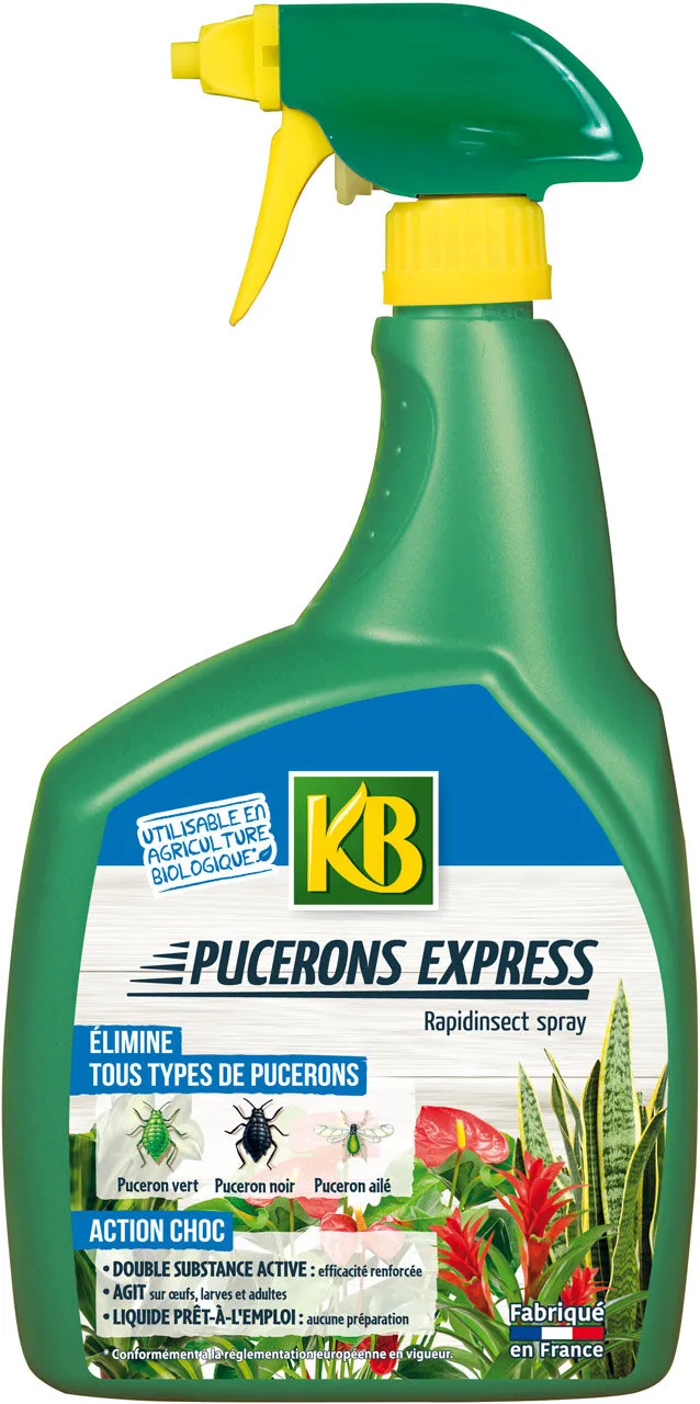 KB Pucerons Express - Insecticide Végétal Prêt à l'Emploi - 750 ml