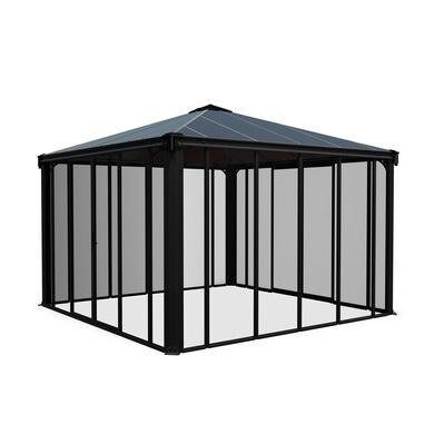 Palram - Canopia, Afgesloten tuinprieel Ledro 3.6X3.6M Grijs - CANOPIA