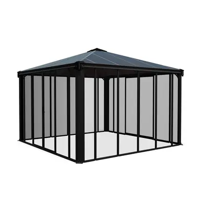 Palram - Canopia, Afgesloten tuinprieel Ledro 3.6X3.6M Grijs - CANOPIA