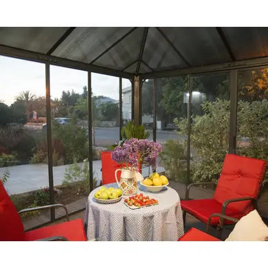 Palram - Canopia, Afgesloten tuinprieel Ledro 3.6X3.6M Grijs - CANOPIA