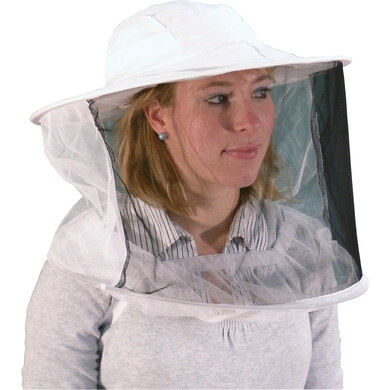 Chapeau apiculteur avec voile rond et armatures