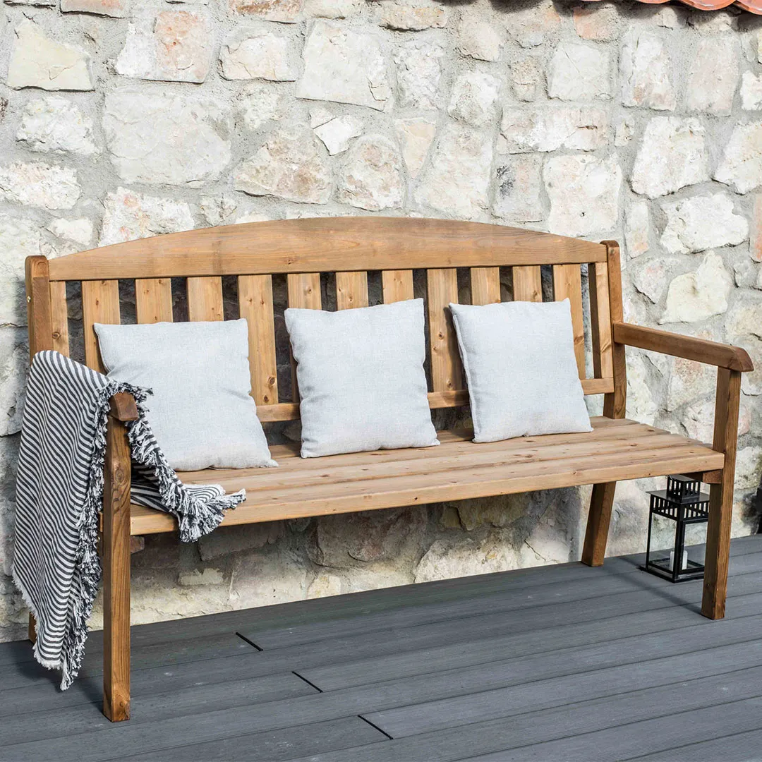 Gartenbank BALVI aus Akazie Teakholz Natur 2 Sitzplätze