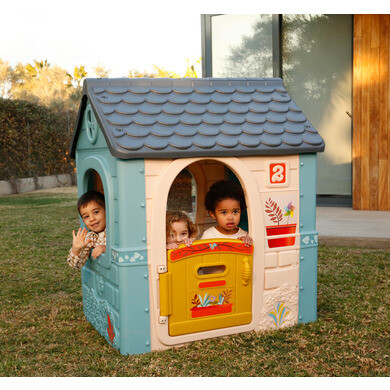 FEBER Candy House – Großes Kinderspielhaus Für Garten, Stabil, Bunt, Mit Briefkasten & Balkon, Für Kinder Ab 3 Jahren