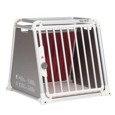 Cage de transport pour chien en aluminium eco m 83.5 x 68 x 66cm