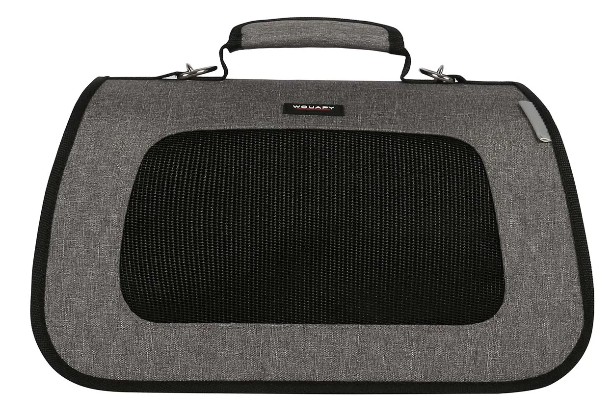 Sac de transport pliable pour chat chien   L   49x27x26.5 cm Gris