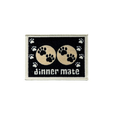 Mini set de table pour chiens et chiots dinner noir wouapy, 40 x 30 cm