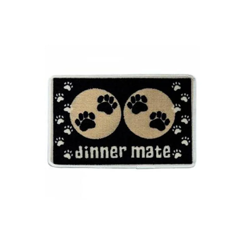 Set de table pour chiens et chiots dinner noir Wouapy, 60 x 40 cm