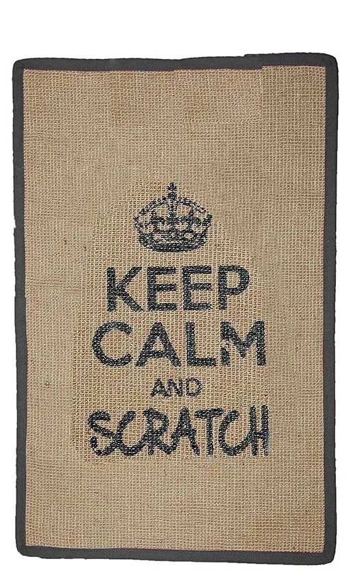 Tapis griffoir Keep Calm cratch pour chat et chaton 60 x 38cm, Wouapy
