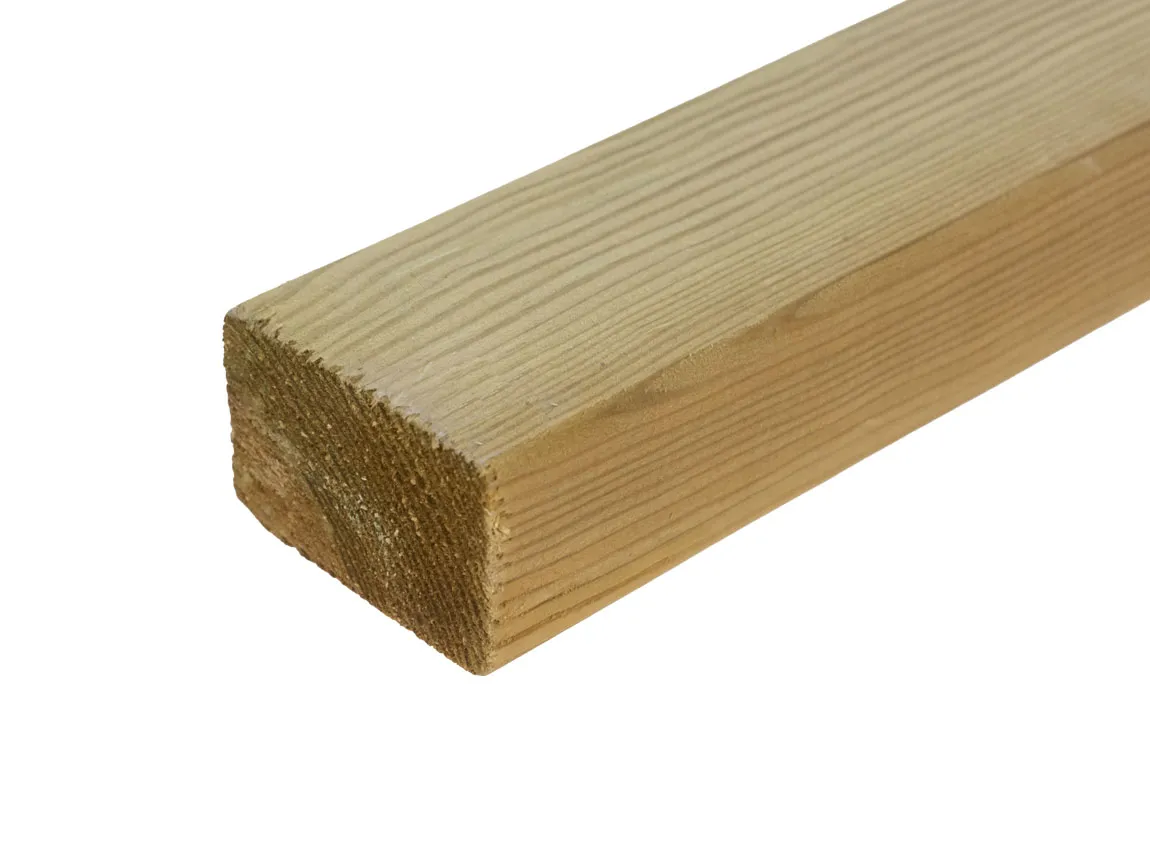 Lambourde de terrasse en pin autoclave   L. 240 cm x 70 x 45 mm