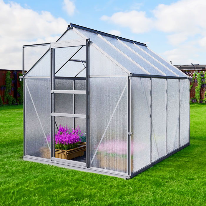 Serre jardin aluminium polycarbonate 4,8 m² - OOGarden