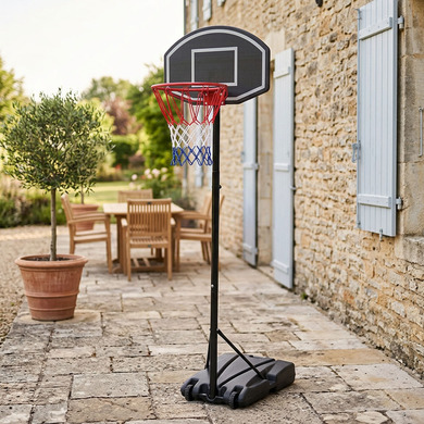 Panier de Basket-Ball sur Pied avec Hauteur Réglable 130-305cm/Ensemble