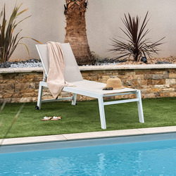 Bain de Soleil SYMI aluminium textilene Beige - OOGarden