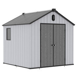 Abri de jardin en résine 5,9 m² - DUNCAN - Gris  - OOGarden