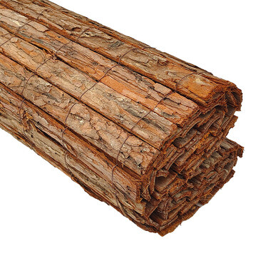 Palisadenzaun Natürliche Rinde - 3m x H 1 m - OOGarden