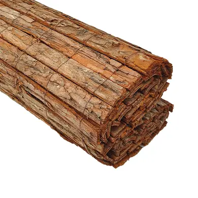 Palisadenzaun Natürliche Rinde - 3m x H 1 m - OOGarden
