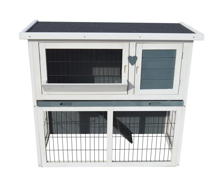 Clapier pour Lapin CRISPIE 2 étages avec abri et enclos