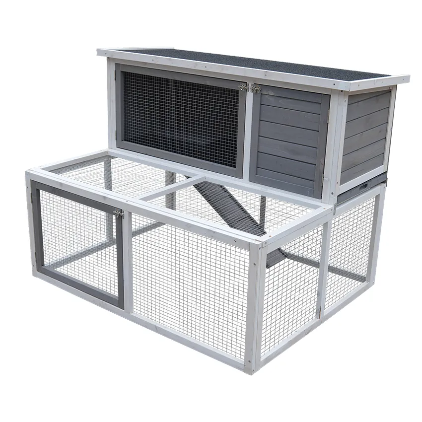 Clapier Buggy en Bois - Cage Ã  Lapin avec Enclos