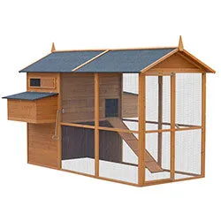 Poulailler en Bois avec Enclos Chicken Duplex XL   Jusqu'Ã  10 poules