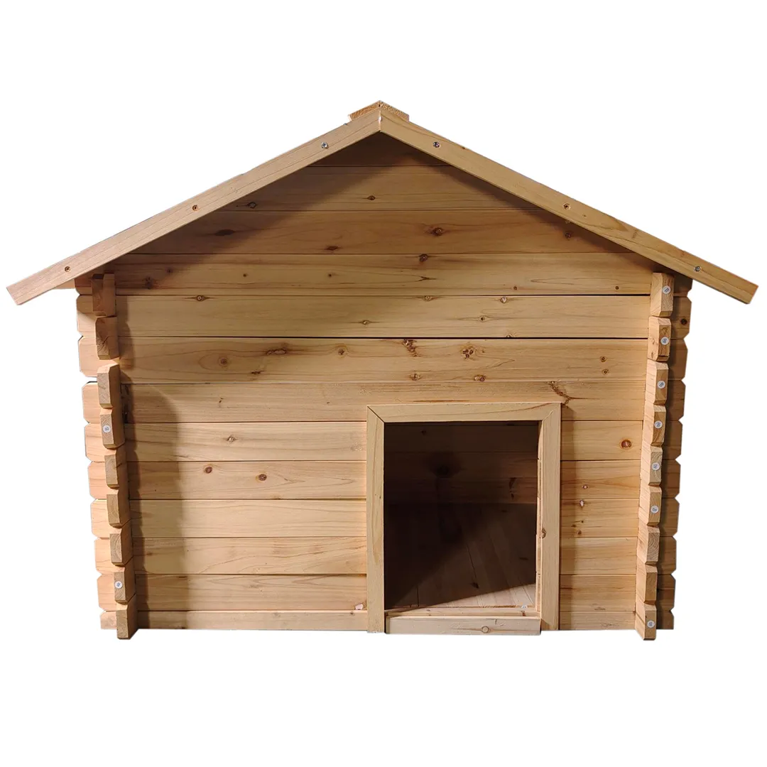 Niche Chien En Bois Madriers Taille L